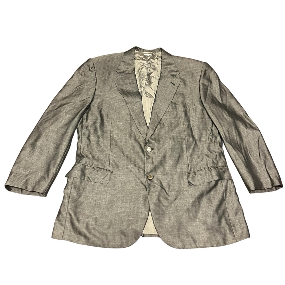 Vintage Brioni Mens Gray Cashmere/Silk Blend Senato 2 Button Blazer- Size 46R